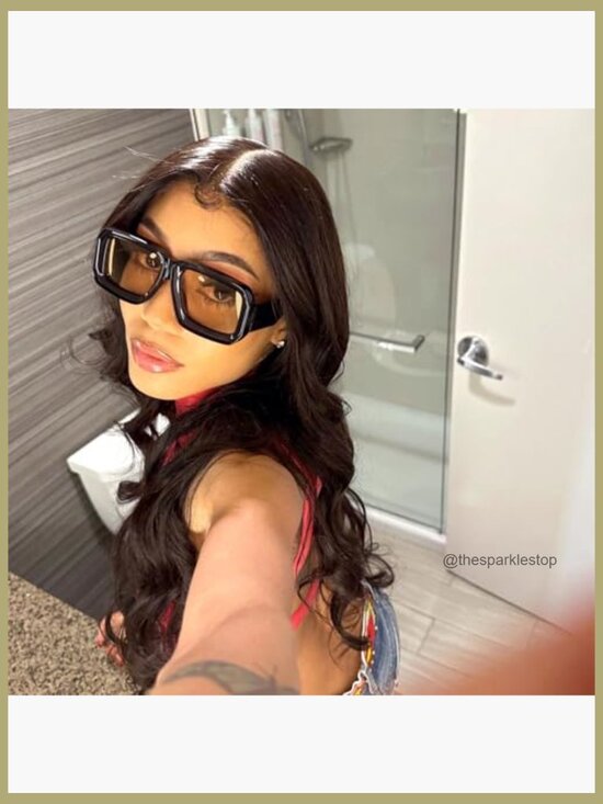 Vintage Oversized Square Sunglasses UV400 Big Large Retro Sun Glasses main image 5
